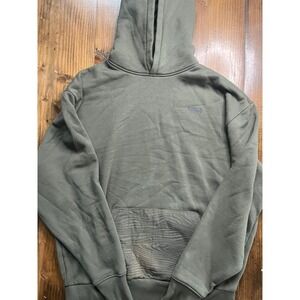 Vans Lizzie Armanto Hoodie Olive Green Quilted Pocket Fleece XS‎